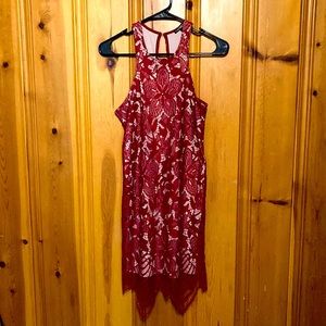Lace red dress 💃🏼